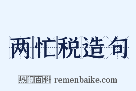 两忙税造句是什么意思的图片